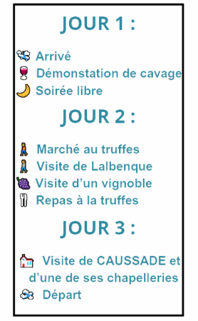 planning touriste